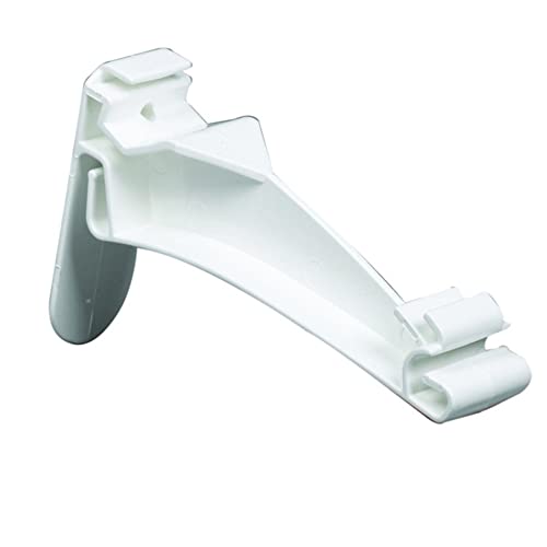 Amerimax M0722B Gutter Hanger, K-Style, Hidden, Traditional, Vinyl, White, 5-In. - Quantity 1