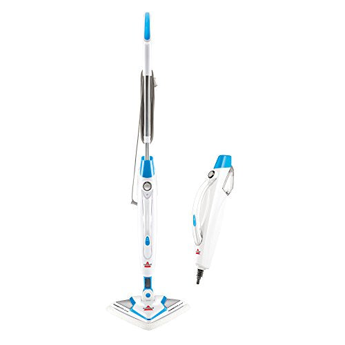 Bissell PowerEdge Lift Off Hard Wood Floor Cleaner, Tile Cleaner, Steam Mop with Microfiber Pads, 20781,White/Blue