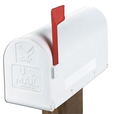 Solar Group PL10W Plastic Rural White Mailbox