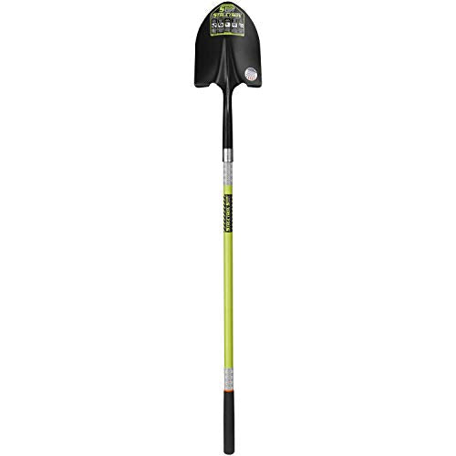 Seymour-Structron 49750 48 Safety Green Fiberglass Handle Round Point Shovel