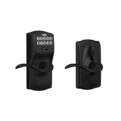 SCHLAGE FE595VCAM716ACC FE595VCAM/ACC 716 Keypad Accent Lever Door Lock, Flex, Aged Bronze