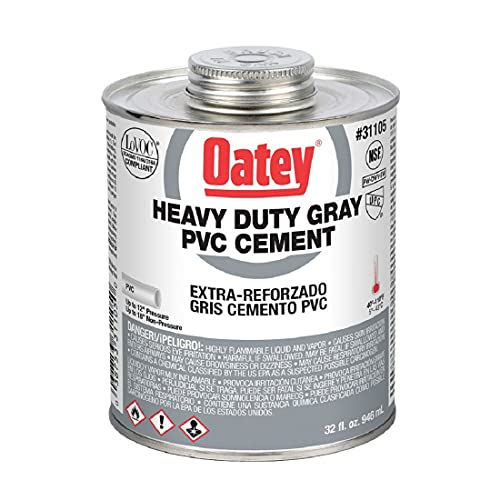 Oatey 31105 Cement, 32 oz, PVC Gray, 32 Ounce