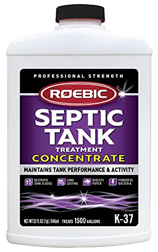 Roebic K-37-Q-C1500-4 Septic Tank Treatment Concentrate Safe for All Plumbing Systems, 32 oz
