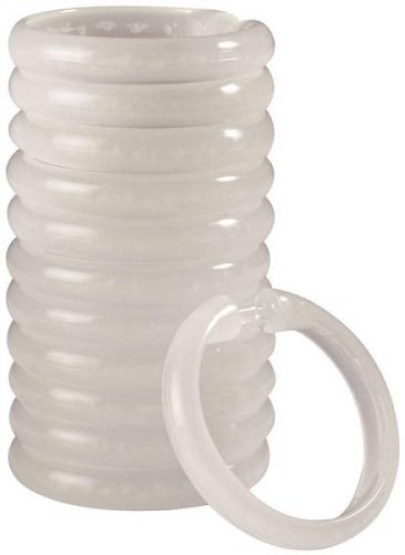 12/Pack Homebasix Sd-Oring-F3L Ring Shower Curtain Frost 12Pc
