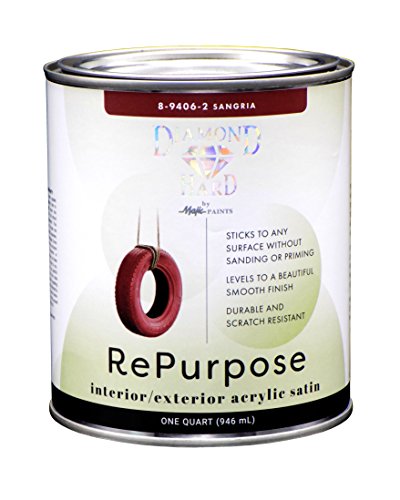 Majic PAINTS Interior/Exterior Satin Paint, RePurpose your Furniture, Cabinets, Glass, Metal, Tile, Wood and More, Sangria Red, 1-Quart ​, 32 Fl Oz (Pack of 1)