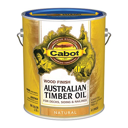 Cabot 140.0019400.007 Australian Timber Oil Water Reducible Stain, 1 gal, Natural