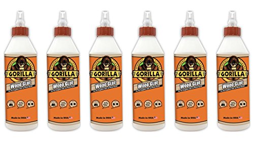 Gorilla Wood Glue, 18 ounce Bottle, (Pack of 6)