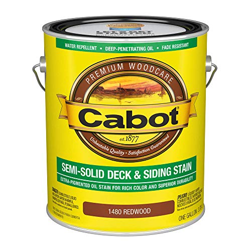 Cabot 140.0001480.007 Semi-Solid Deck & Siding Stain, Redwood