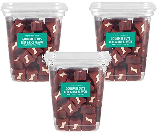 (3 Pack) Sunshine Mills Gourmet Cuts Beef & Rice Flavored Dog Treats, 20 Oz3