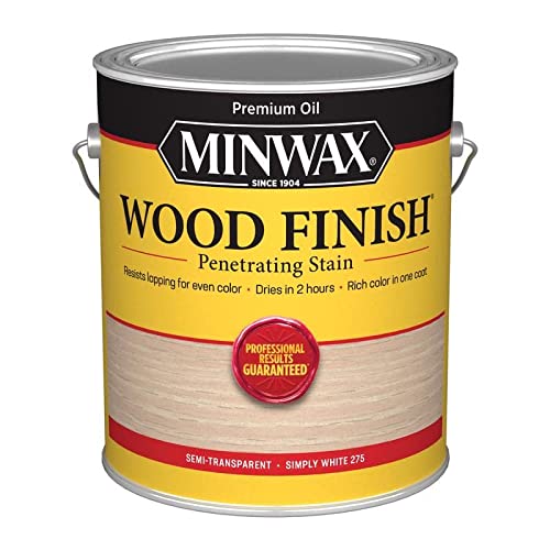 Minwax Wood Finish Semi-Transparent Simply White Oil-Based Wood Stain 1 gal. - Case of: 2; Each Pack Qty: 12