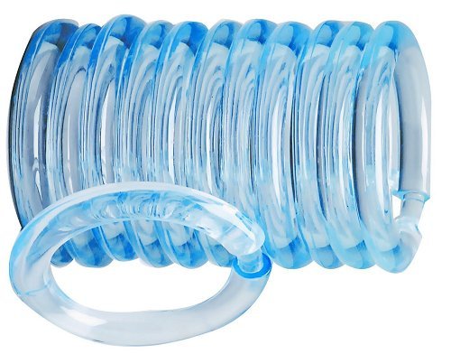12/Pack Homebasix Sd-Oring-C3L Ring Shower Curtain Clear 12Pc (BX 12)