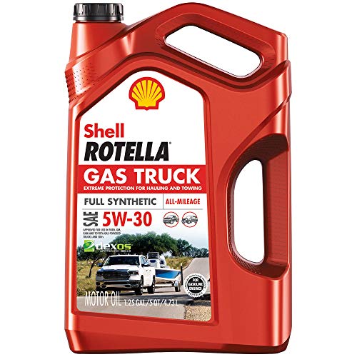 Shell Rotella - 550050319 Gas Truck Full Synthetic 5W-30 Motor Oil for Pickups and SUVs (5-Quart, Pack of 1)